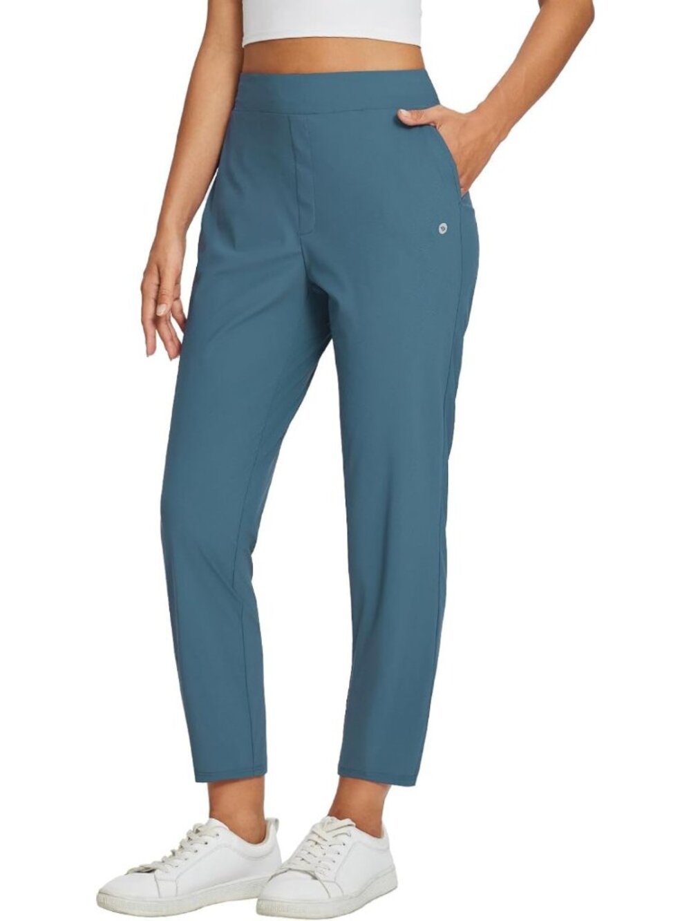 Lightweight Stretch Travel Pants for Women with Zip Pockets - Perfect for